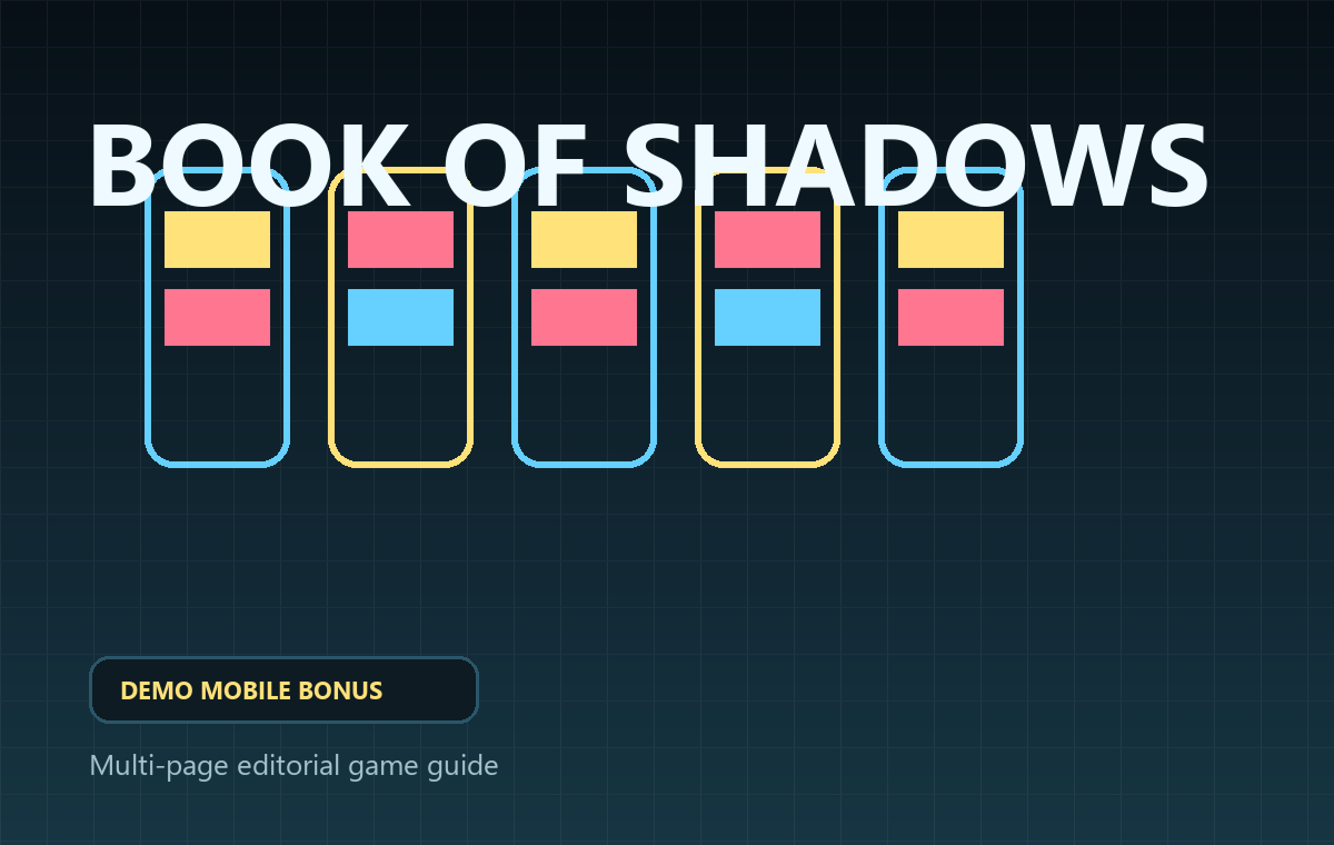 Book of Shadows game cover for demo mode, mobile play and bonus access